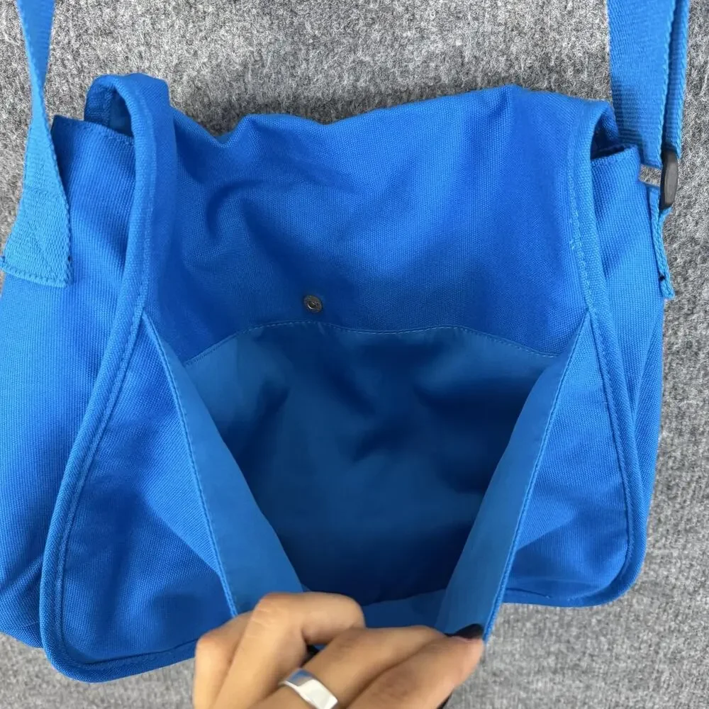 Polo Ralph Lauren Big Pony Canvas Messenger Bag Blue Green Collage Travel Work